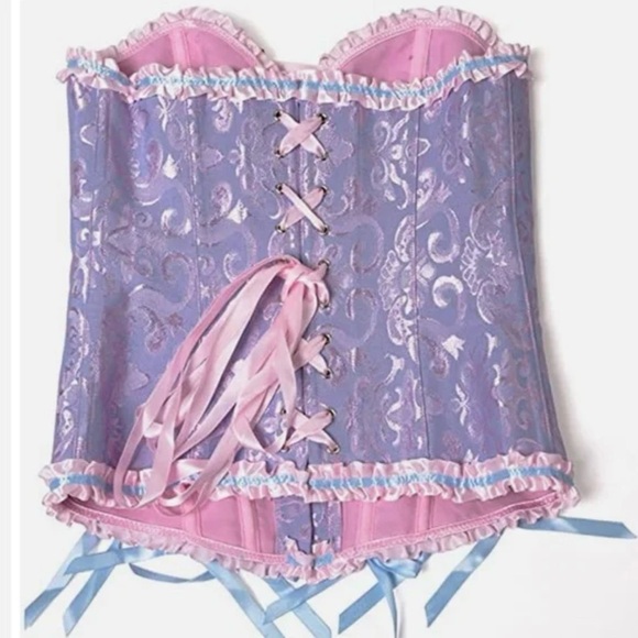 Like-New Pink and Blue Bustier/Corset Princess Halloween Costume SMALL - Picture 2 of 3